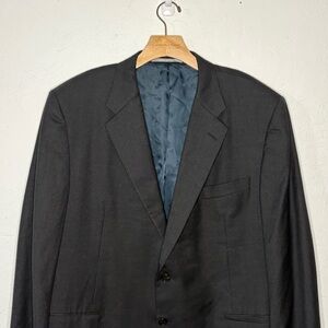 Hickey Freeman X  Loro Piana Tasmanian 130's‎ Mens 48R Jacket Charcoal Gray Wool